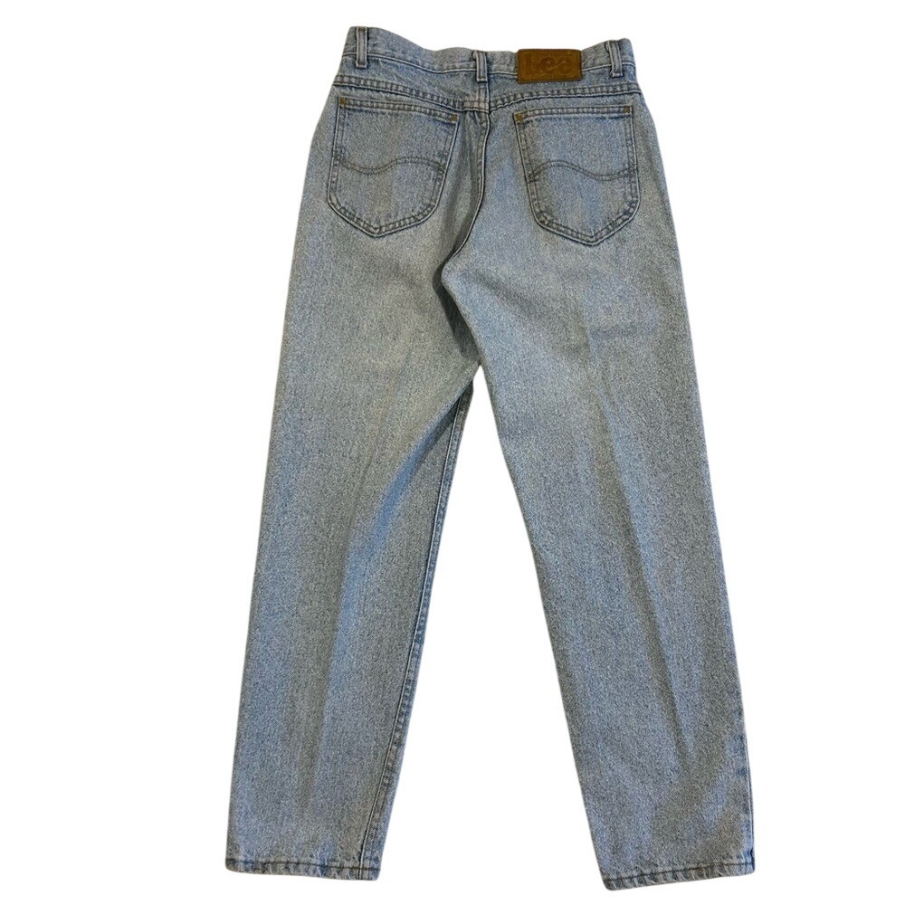 Vintage Lee High Waisted Tapered Leg Jeans Light Wash Made in USA 31x30 205-5592